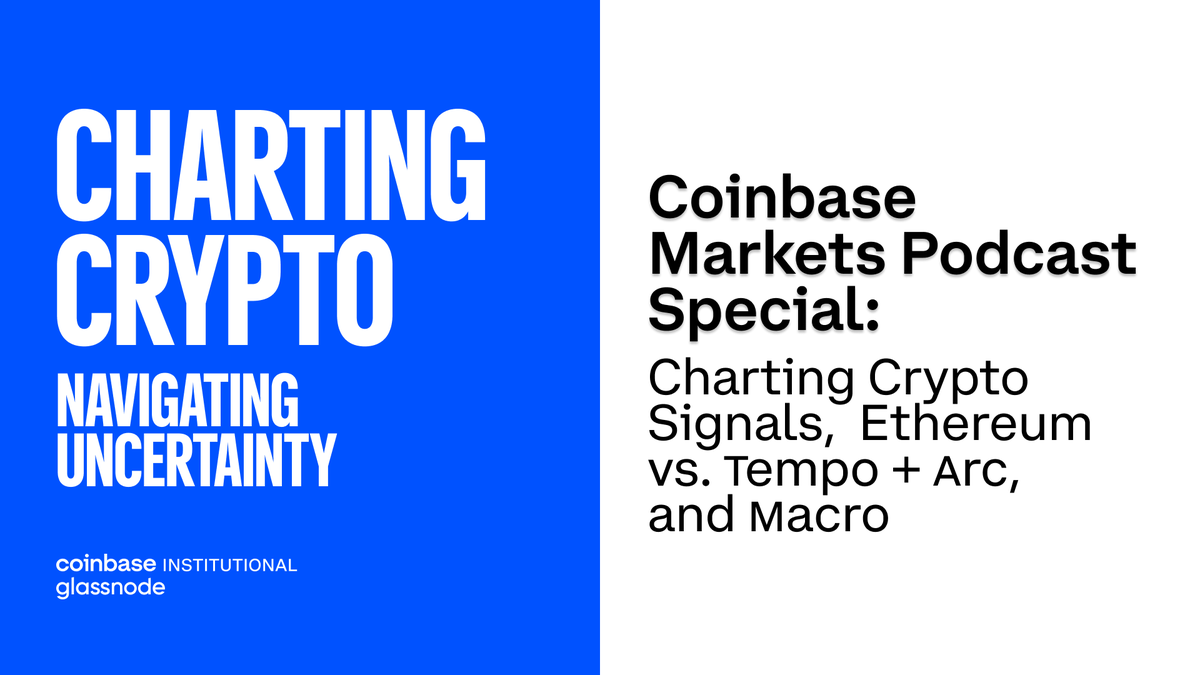 CoinbaseInsto's tweet image. In this week’s Coinbase Markets Podcast, we break down some key insights from the latest edition of our Charting Crypto report and discuss what they may signal for markets in the months ahead.
