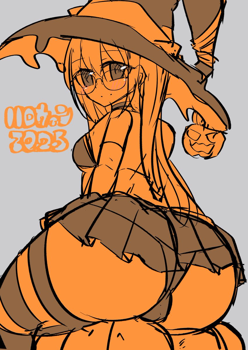 ハロウィン絵を急いで描いてるWIP🎃 