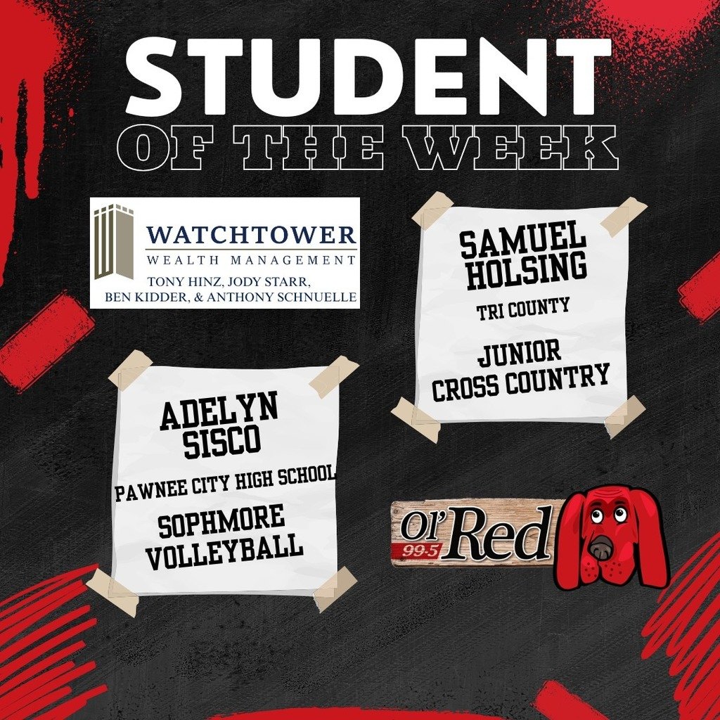Congratulations to the Ol'red 99-5 Student of the Week, Sammy Holsing from Tri County!