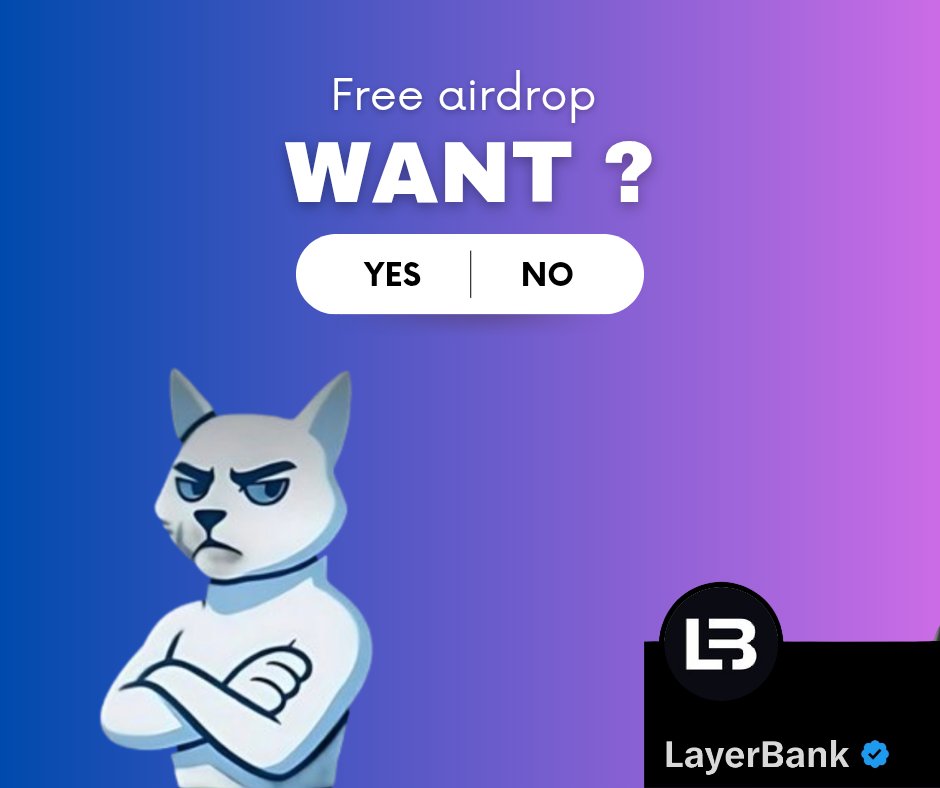 Web3Reis's tweet image. 🪂 Free crypto isn’t dead — it’s evolving.
Here are 4 Web3 projects quietly rewarding early users with real upside:
1️⃣ @LayerBankFi
Modular DeFi meets real yield. No public airdrop (yet), but early interaction could mean retroactive rewards.
📌 Use the protocol, stay active, and…