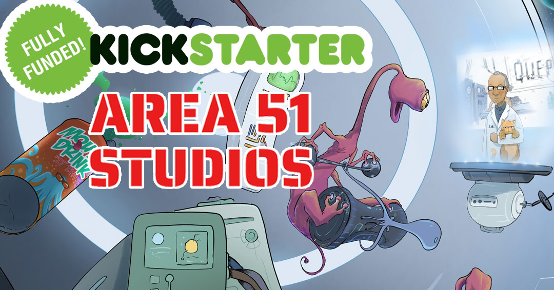 Area 51 Studios #2 is now fully funded! Thanks to everybody who backed us! Check out all the oonsplat at Area51comic.com/ks