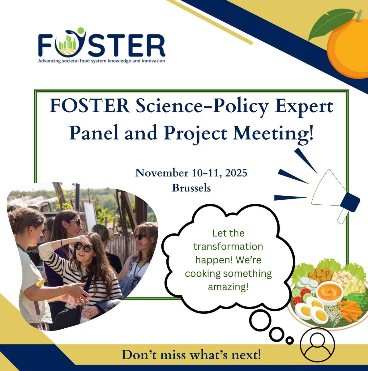 FosterEUProject's tweet photo. 🫡 We’re excited to announce that the FOSTER Science-Policy Expert Panel and Project Meeting will take place on November 10–11, 2025, in Brussels!

This event will be full of discussionsand forward-thinking ideas!

 👉 Visit our website to know more https://t.co/xWRei2oaOW https://t.co/8wtnJwdaZL
