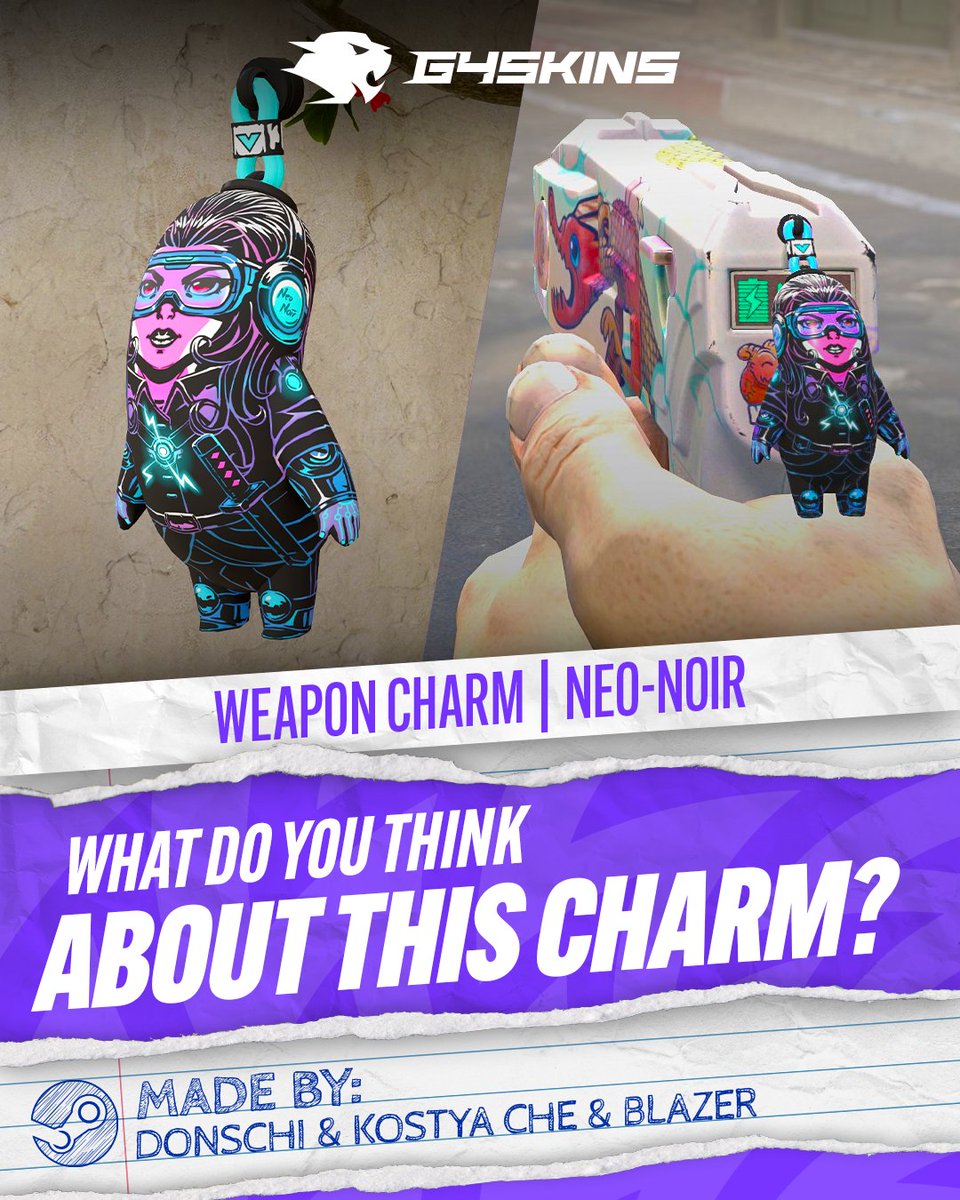 g4skinsdotcom's tweet image. Any fans of neo noir vibes here? 😎

#cs #csskin #charm #counterstrike #cs2 #counterstrike2 #csskins #g4skins #neonoir #noir