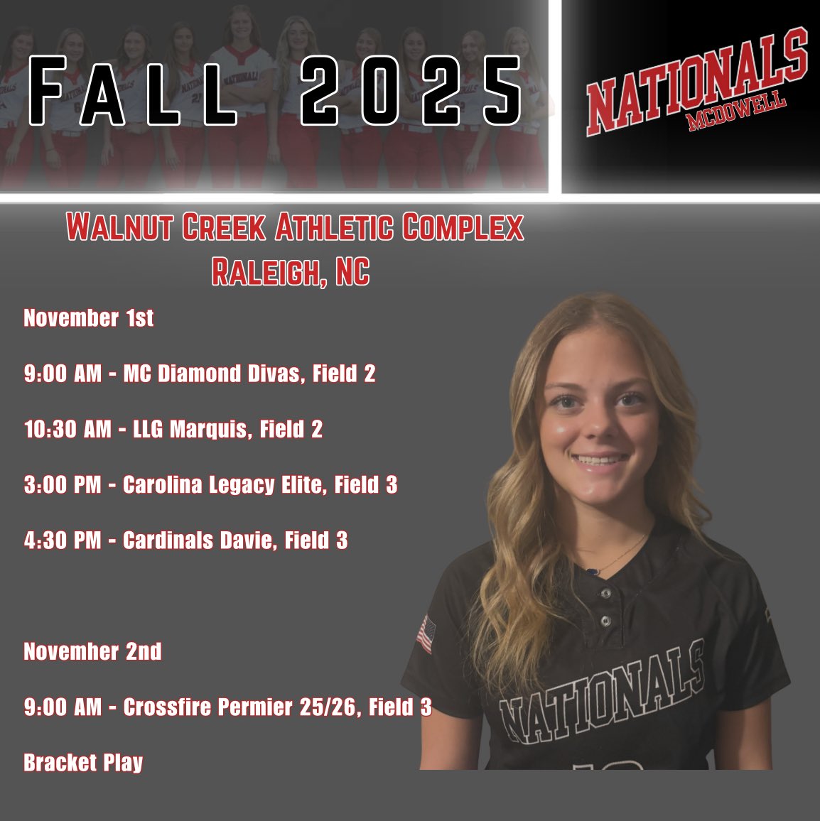 Hope to see you this weekend in Raleigh!!
<a href="/Mads_Arm2Strong/">Maddie Armstrong</a> <a href="/Clift_coach/">Jim Clift</a> <a href="/dees_44/">Clay Ardeeser</a> <a href="/nationals_bmac/">Nationals McDowell</a>  <a href="/ShaneWinkler/">Shane Winkler</a>