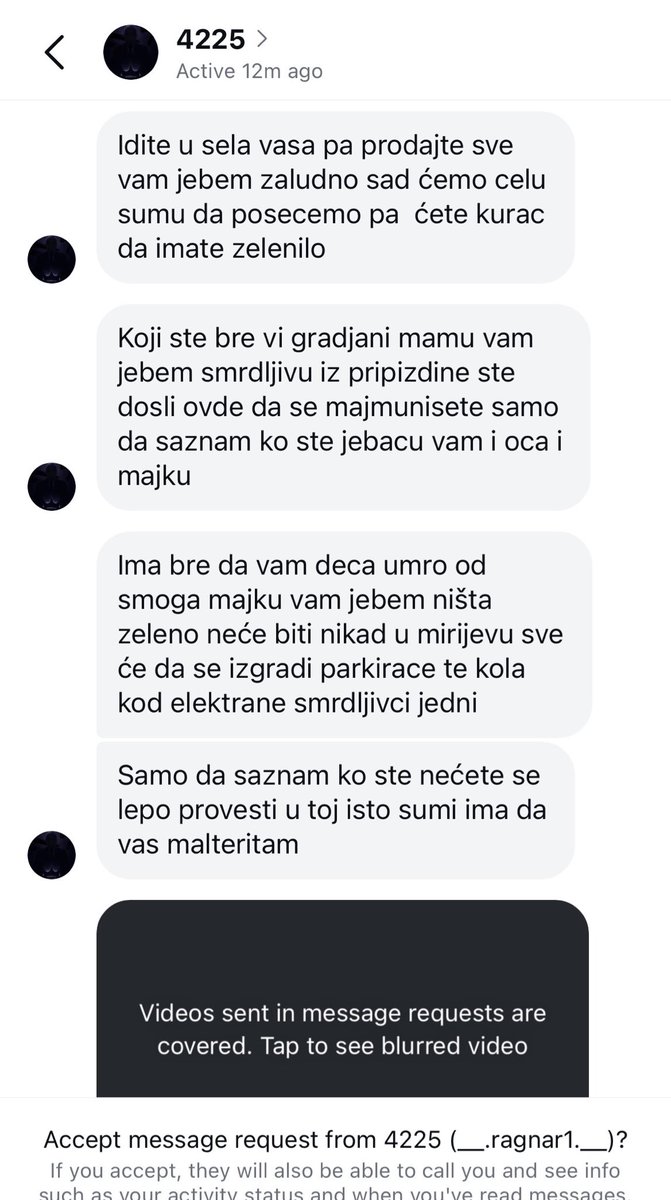 Ove preteće poruke upućene su članovima inicijative „Mirijevo zeleno i zdravo“ putem njihove Instagram stranice, zato što su uspeli da okupe veliku podršku građana i izvrše pritisak na gradske vlasti da povuku sa sednice Plan detaljne regulacije, kojim bi bilo omogućeno