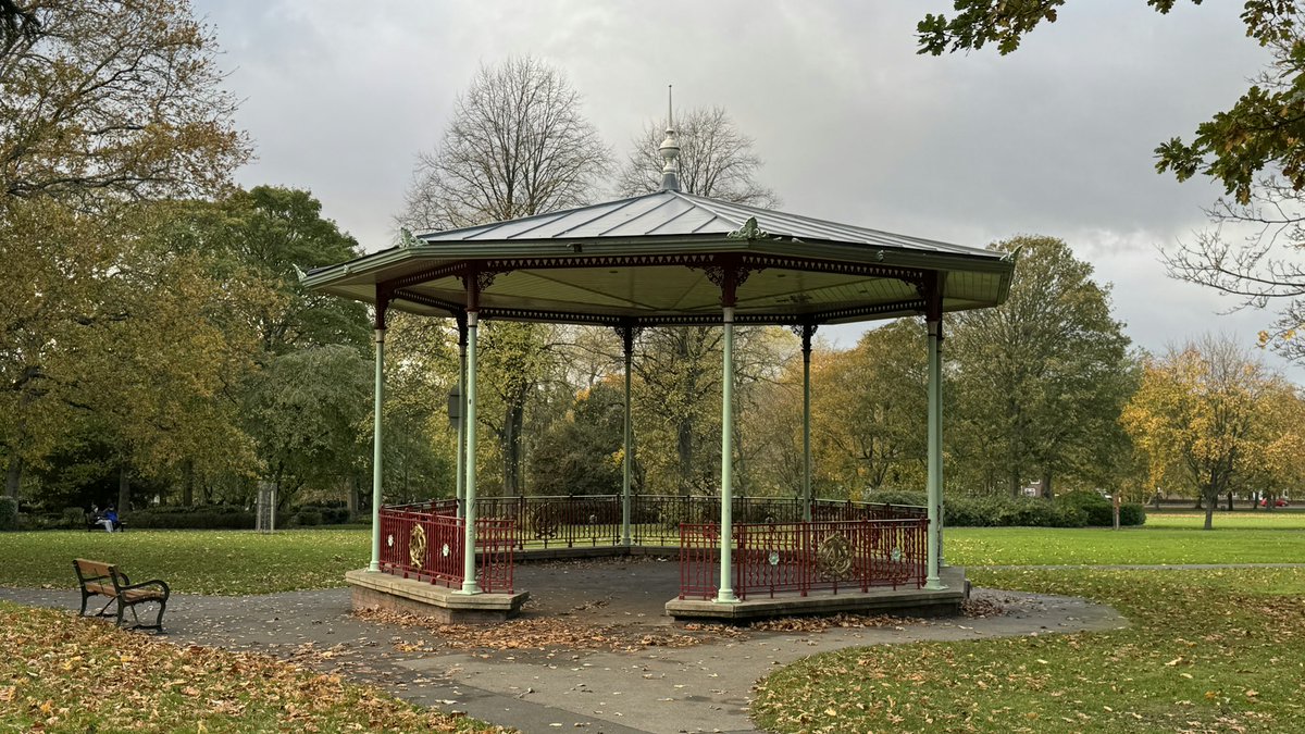 Nice to take a trip to St Helens and see the bandstand we restored in Victoria Park is looking good!  Also, good to see that our Heskin bench is in good condition and has been well maintained - there's a good few in the park!  Built to last!!