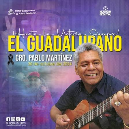 30 de Octubre del 2024 :
Un día como hoy recordamos a Pablo Martínez Téllez, conocido con cariño como El Guadalupano, quien partió en el año 2024, dejando un legado imborrable de música, amor y fe. 🙏
Su voz sigue viva entre los montes, junto a los güises, zenzontles, colibríes.