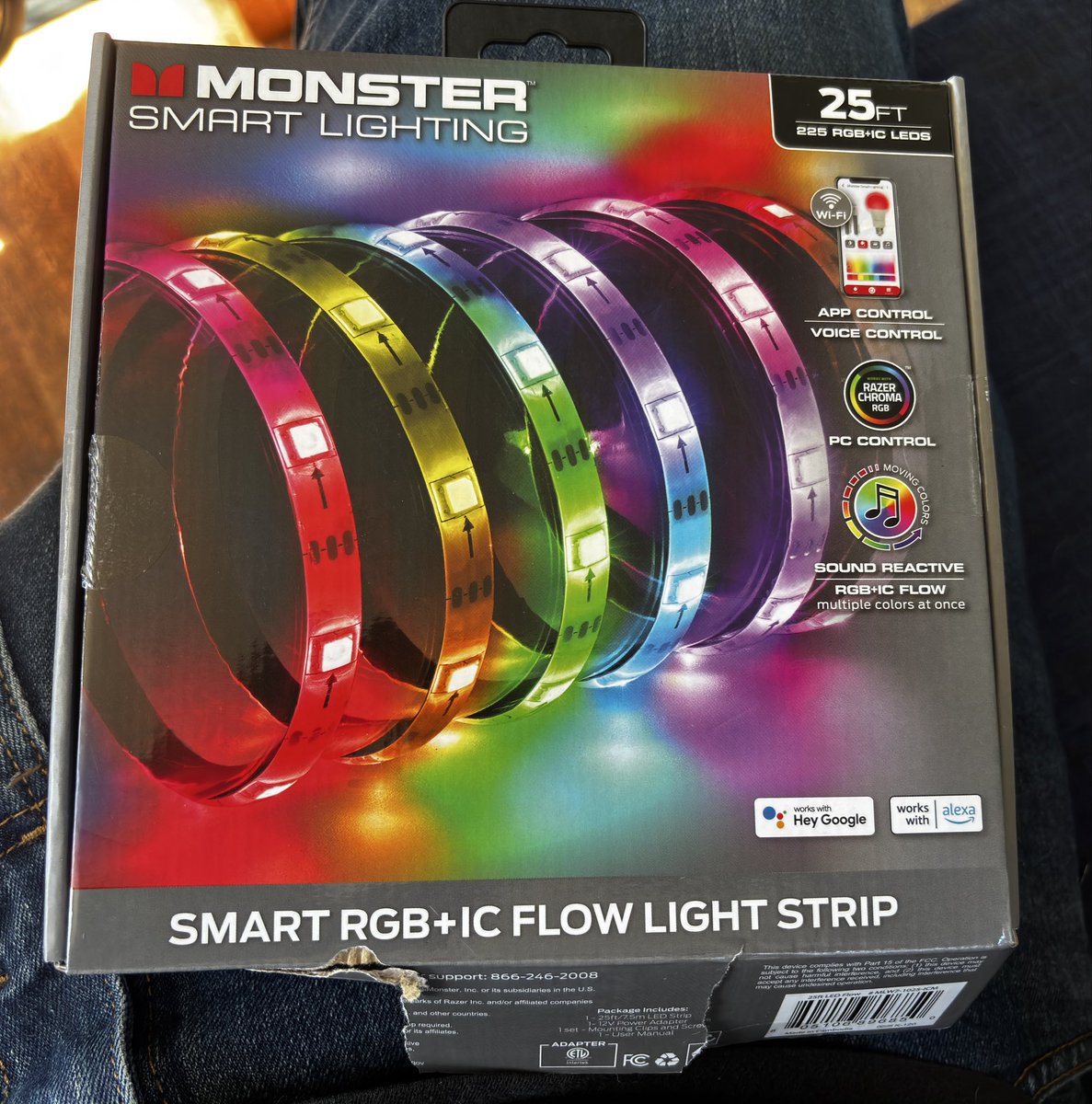 This is one of the worst LeD strips I have purchased. <a href="/MonsterProducts/">Monster Products</a> makes the dimmest strips I have seen, and I have bought some cheap Chinese strips. Not only that but if the strip is not in the same room as the router, it drops 2.4ghz connection like it is the cool thing to