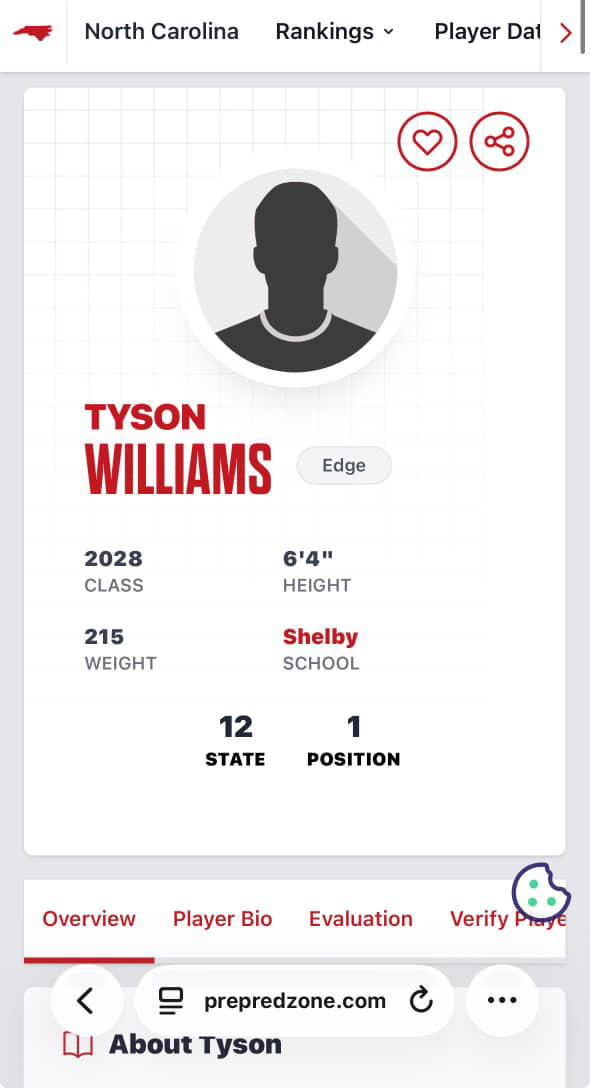 Big thanks to <a href="/PrepRedzone/">Prep Redzone 🏈</a> for the recognizing me as the 1st player in my class at Edge in the state and the 12th in my class in the state <a href="/GldLionFootball/">Shelby Football</a>