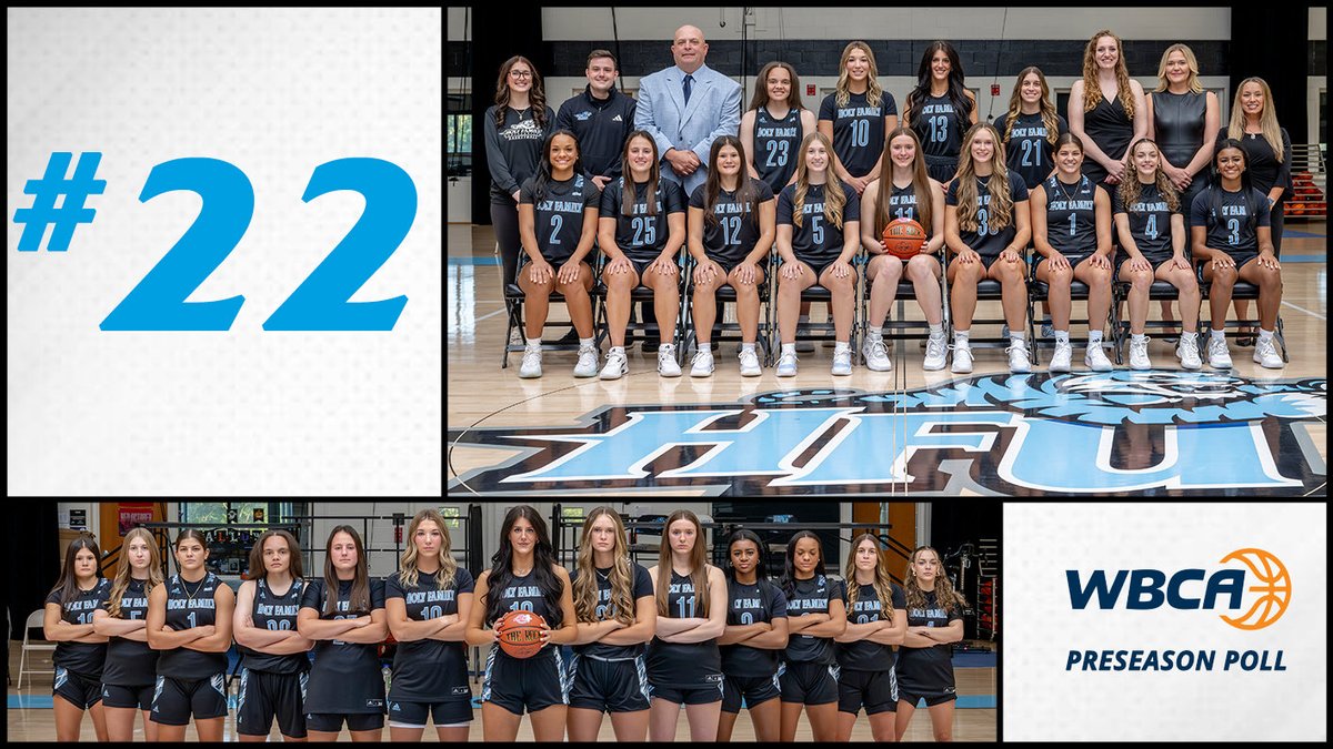 .<a href="/HolyFamily_WBB/">Holy Family Women’s Basketball</a> checks in at No. 2️⃣2️⃣ in the <a href="/WBCA1981/">Women’s Basketball Coaches Association</a> <a href="/NCAADII/">NCAA Division II</a> Preseason Coaches Poll