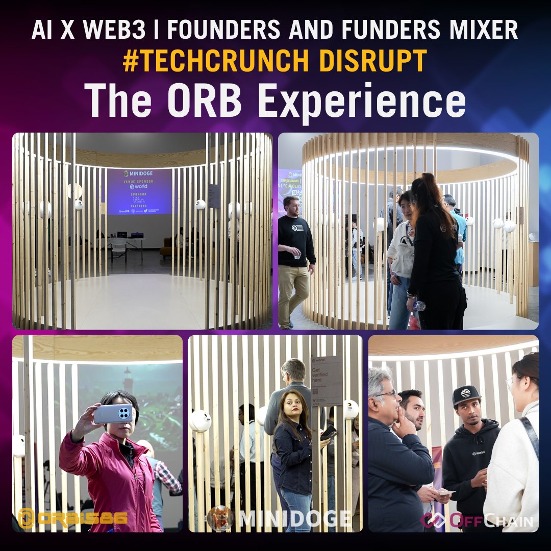 orbis86_x's tweet image. 💫 𝗧𝗵𝗲 𝗢𝗥𝗕 𝗘𝘅𝗽𝗲𝗿𝗶𝗲𝗻𝗰𝗲: 𝗪𝗵𝗲𝗿𝗲 𝗜𝗻𝗻𝗼𝘃𝗮𝘁𝗶𝗼𝗻 𝗠𝗲𝘁 𝗜𝗱𝗲𝗻𝘁𝗶𝘁𝘆

At the 𝗢𝗿𝗯𝗶𝘀𝟴𝟲: 𝗔𝗜 𝘅 𝗪𝗲𝗯𝟯 – 𝗙𝗼𝘂𝗻𝗱𝗲𝗿𝘀 &amp;amp; 𝗙𝘂𝗻𝗱𝗲𝗿𝘀 𝗠𝗶𝘅𝗲𝗿 during #TechCrunchDisrupt, attendees stepped into the future through 𝗧𝗵𝗲 𝗢𝗥𝗕…