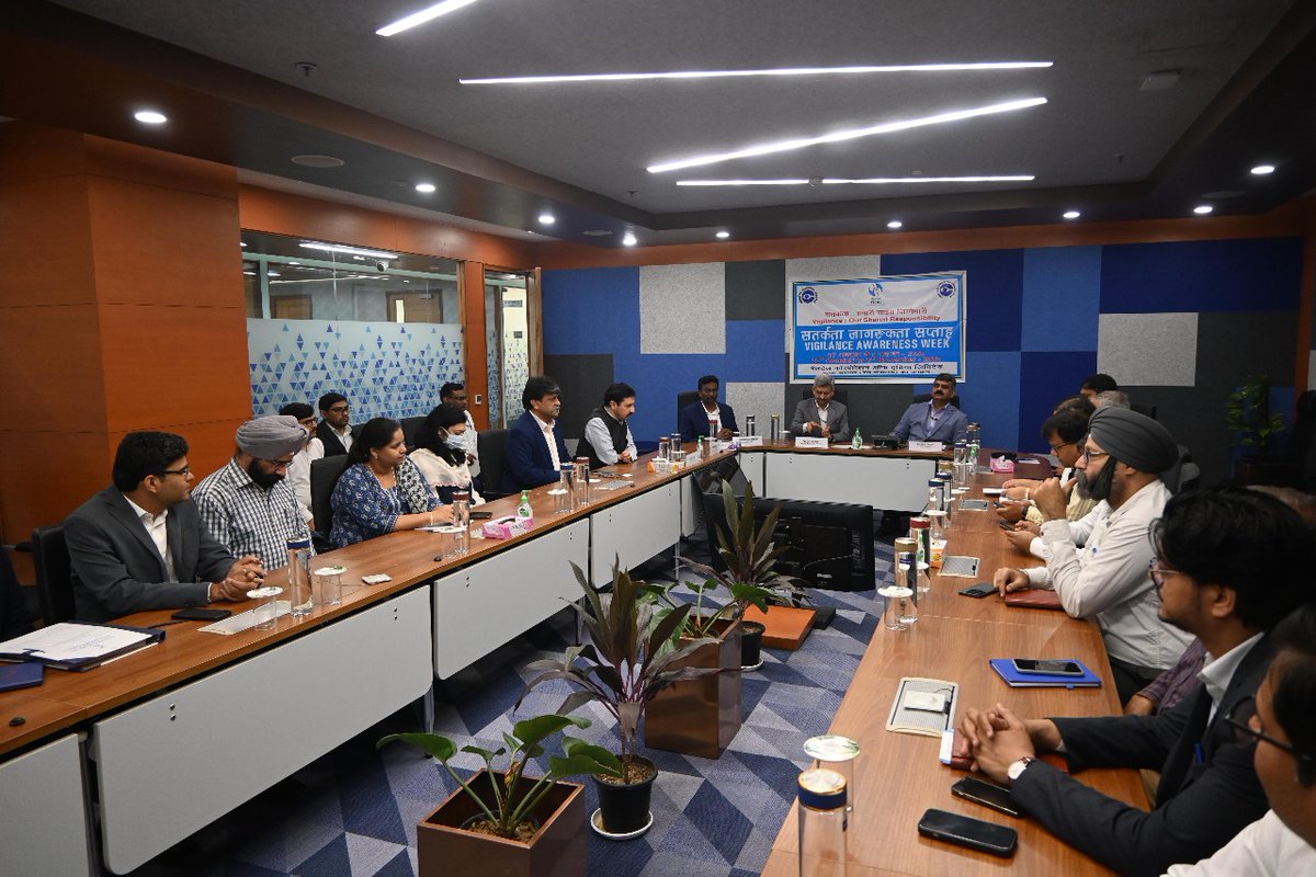 As part of Vigilance Awareness Week (VAW) 2025, RailTel organised an interactive session addressing key aspects of vigilance and ethical governance in presence of CMD and all Directors of RailTel. The session featured insightful talks by Sh. D. K. Singh, PED/Vigilance, and Sh.