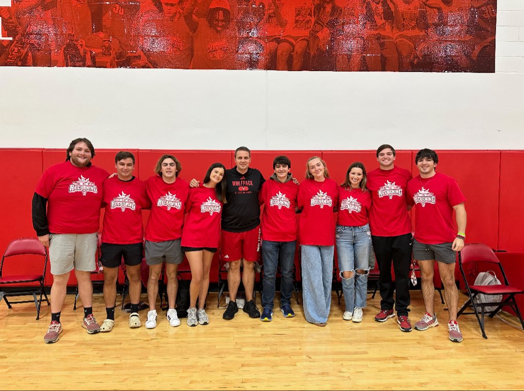 Meet your inaugural class of men’s basketball student section leaders! Make sure to keep an eye out for us at the first game on Monday! Go Pack! 🐺