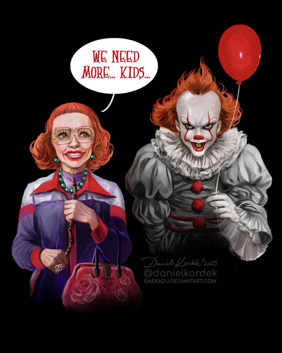 daekazu_'s tweet photo. Gladys🪾and Pennywise🎈make this year’s Halloween a little spicier, and I’m here for it!
Gladys is from “Weapons” and Pennywise from “It” but also “It: Welcome to Derry”. 

#Gladys #Weapons #Pennywise #IT #ItWelcomeToDerry #Derry #StephenKing
#ZachCregger #Halloween #October https://t.co/JRIX4lO1Ah