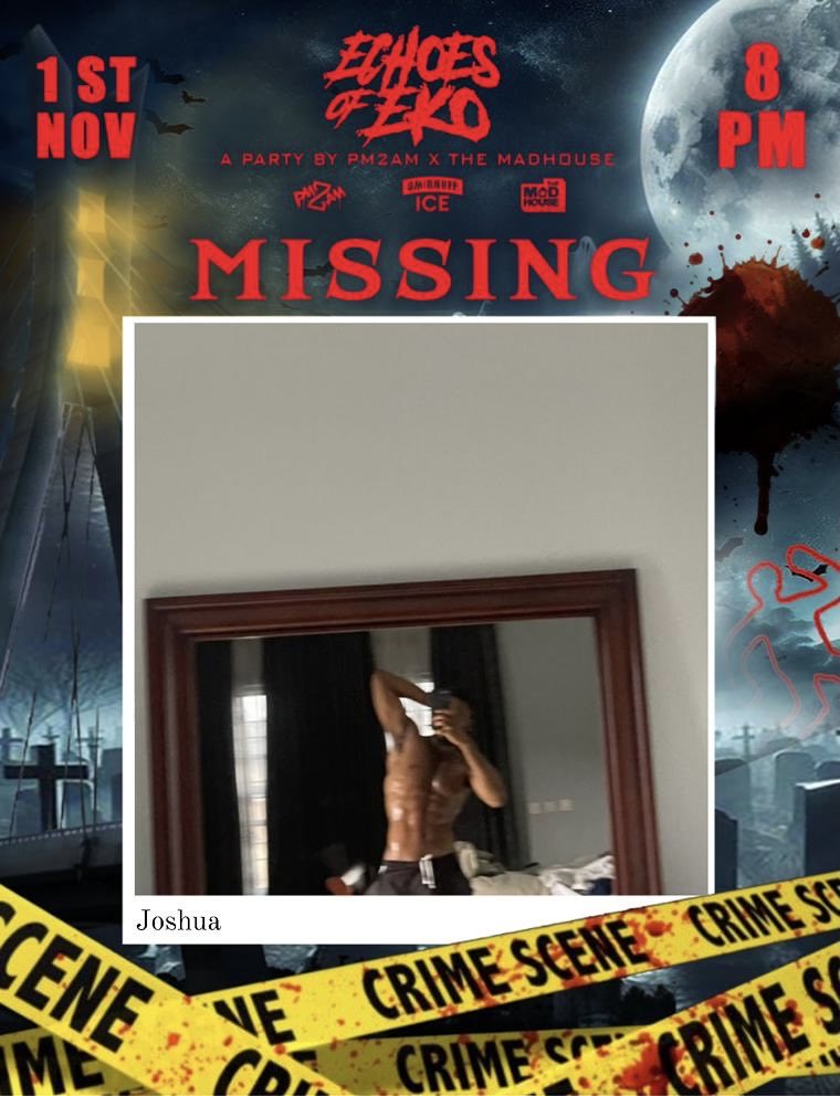 pm2am_'s tweet image. BREAKING NEWS!  🚨 
Inmates have escaped from The Eko Asylum under mysterious circumstances, key witnesses reported inmates were seen writing “FOLLOW THE ECHOES” before vanishing.
If seen, apprehend &amp;amp; return to Clubhouse, VI by Nov 1. 

WARNING⚠️: INMATES ARE DANGEROUS PARTIERS🧟‍♂️
