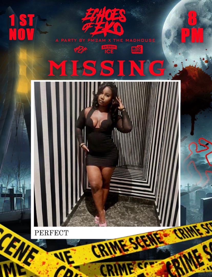 pm2am_'s tweet image. BREAKING NEWS!  🚨 
Inmates have escaped from The Eko Asylum under mysterious circumstances, key witnesses reported inmates were seen writing “FOLLOW THE ECHOES” before vanishing.
If seen, apprehend &amp;amp; return to Clubhouse, VI by Nov 1. 

WARNING⚠️: INMATES ARE DANGEROUS PARTIERS🧟‍♂️