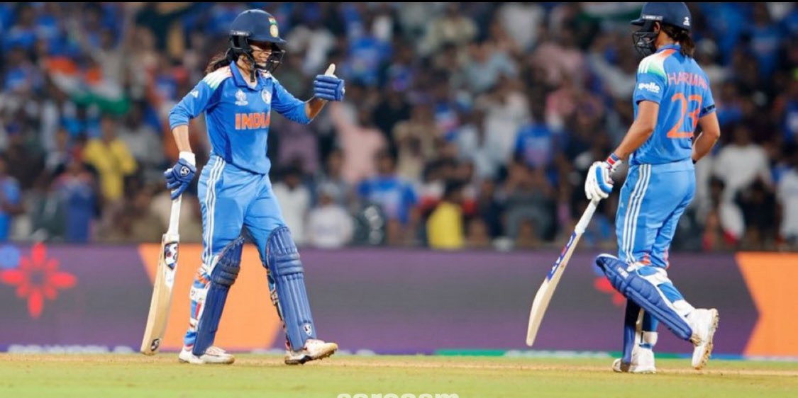 choudhari_pv's tweet image. हमारी छोरियाँ, 
छोरे से कम थोड़ी है। 

भारत की बेटियों ने इतिहास रच दिया।🇮🇳
#WomensWorldCup2025 
#TeamIndia #INDWvsAUSW #Jamimah #Richa #CWC2025