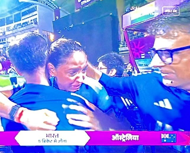 CricMatics's tweet photo. #WomensWorldCup2025 Indian cricket team show the temperament, class, guts and all the skills required to win the #WorldCup.
One step away from the glory. Their neighbours are sleeping for them winning on social media is everything. No plan no guts just shortcuts. #IndianCricket https://t.co/8g7UiUCugL