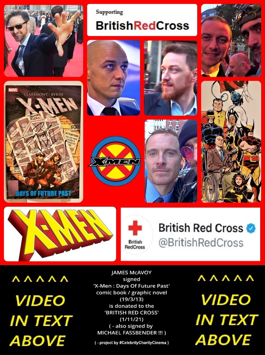 Video> youtu.be/4k1_-_2JM2I /*4th anniversary!*/ #JamesMcAvoy ⭐+ #MichaelFassbender ⭐ signed #Xmen ❌ graphic novel donated to the <a href="/BritishRedCross/">British Red Cross 🧡</a> ❤🤍 charity (1/11/21) #BritishRedCross #JamesMcAvoyCharity #XmenCharity #DaysOfFuturePast #dofp ( by #CelebrityCharityCinema )