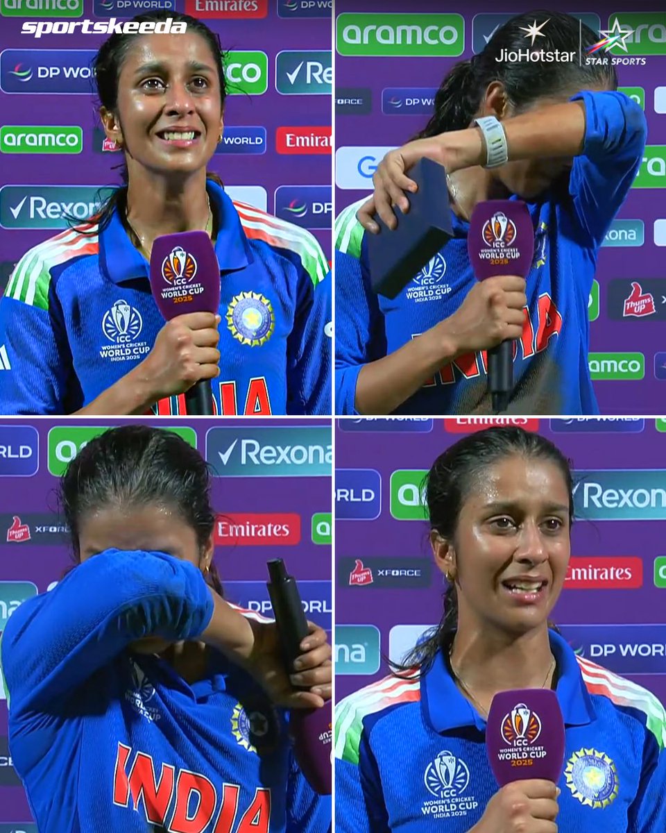 What an emotional interview by Jemimah Rodrigues 💙

After everything she’s been through, she truly deserves this moment.

Take a bow, Jemi! 🙌

#CWC2025 #AUSvIND