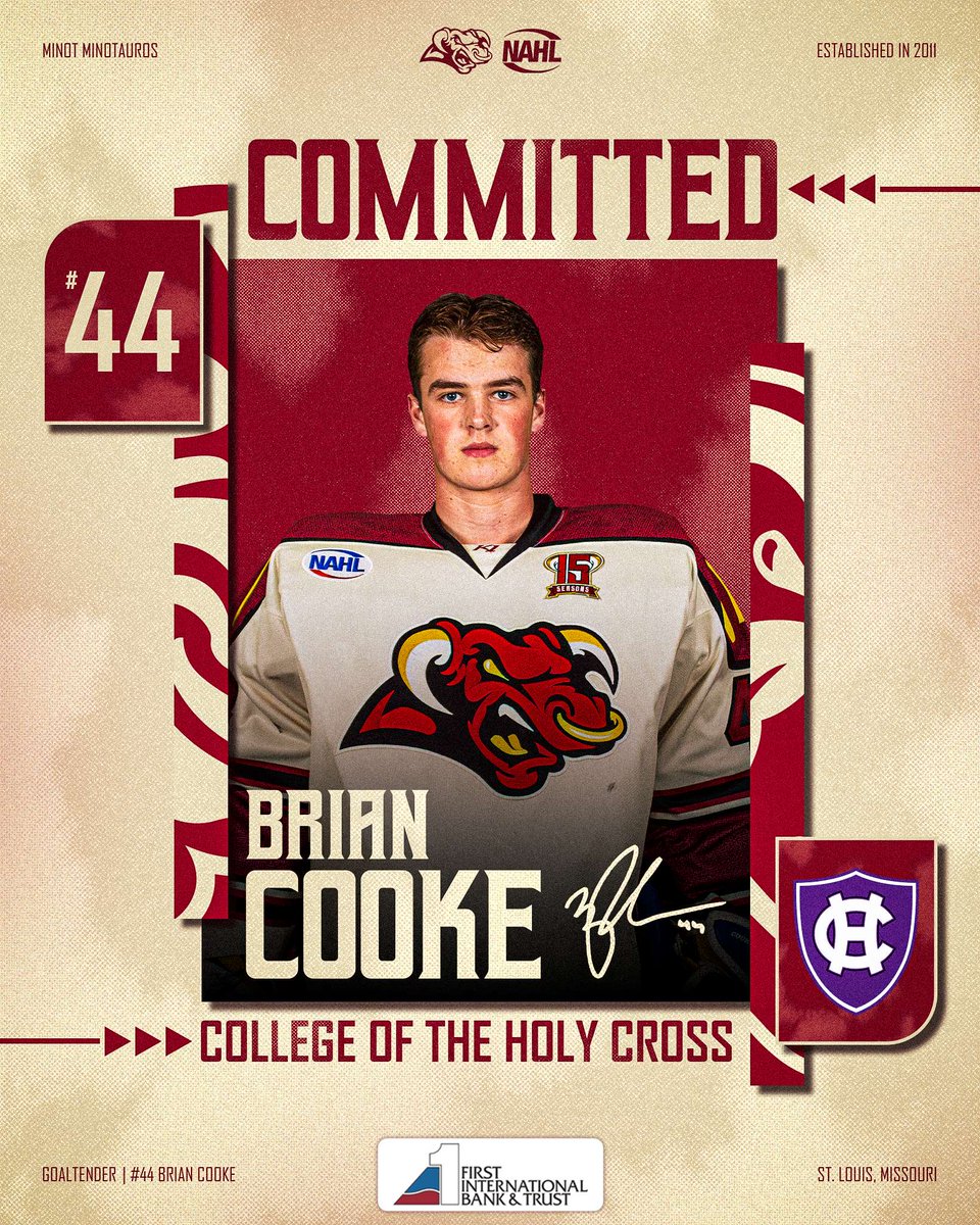 The Tauros are proud to announce that goaltender Brian Cooke has committed to play NCAA DI hockey at Holy Cross! Congrats Cookie 🍪 #ChargeAhead

Full Story: tinyurl.com/yszj29f2