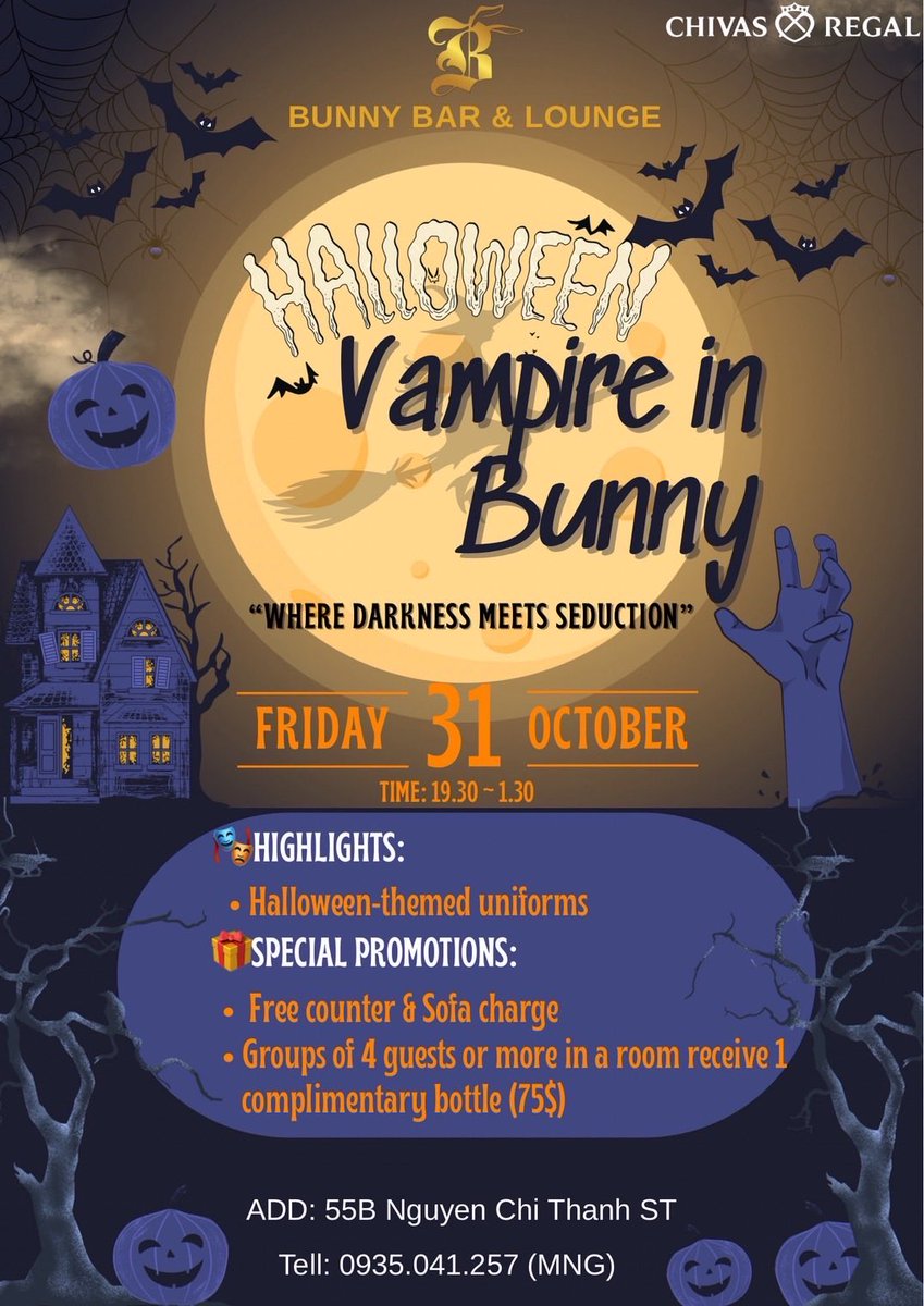 bunnybarlounge's tweet photo. HALLOWEEN NIGHT – VAMPIRE IN BUNNY
Where Darkness Meets Seduction

🎭 Highlights:
•Halloween-themed uniforms
Special Promotions:
•Free Counter &amp; Sofa Charge
•Groups of 4 guests or more in a room receive 1 complimentary bottle ($75)

お待ちしております💓 https://t.co/lIYt9RUIQf