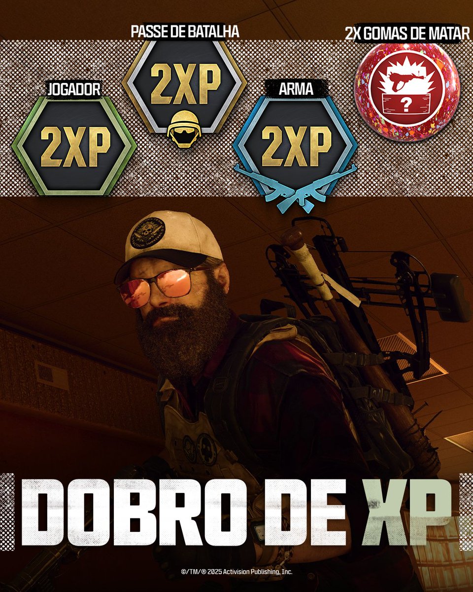 Os gritos valem a pena neste fim de semana 👻

XP em Dobro de Nível, Armas, Passe de Batalha e taxa de obtenção de Gomas de Matar já estão disponíveis.
Suba de nível mais rápido, desbloqueie mais rápido e aumente o terror em #TheHaunting 😱