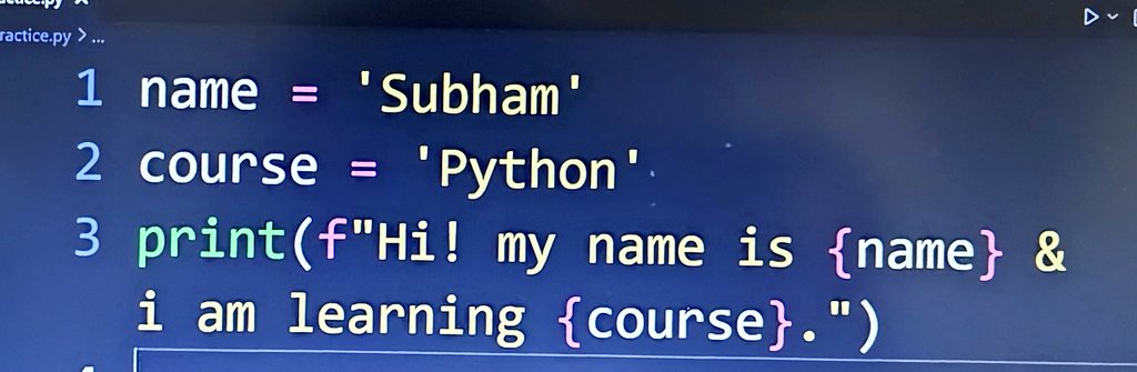dbo_Subham's tweet image. 🐍 Python – Day 2
Getting hands-on with variables, data types, and basic operations today!
Each line teaches me how logic turns into language.
#PythonLearning  #PythonBeginner