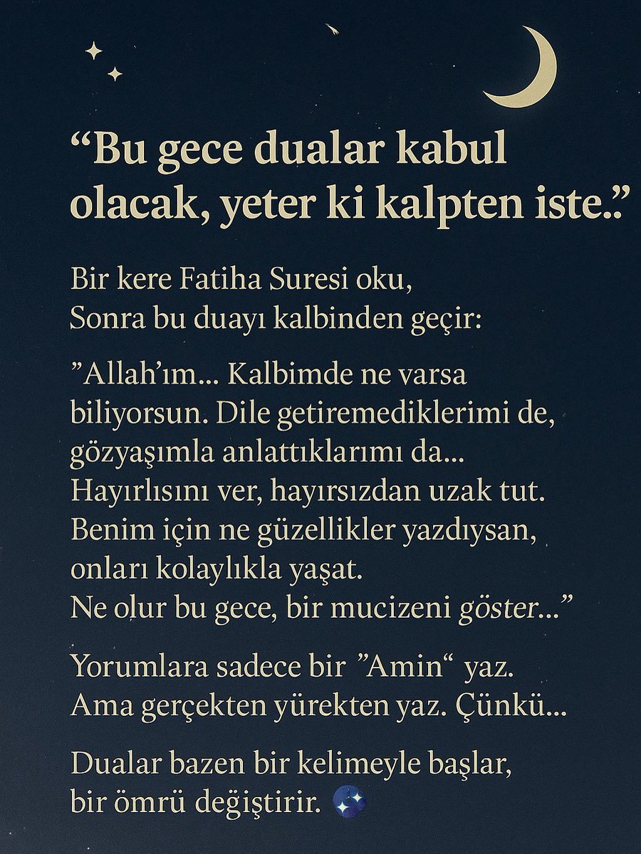 Allah’ım bu cuma gecesi bu duayı gören, yüreğiyle hisseden herkese ferahlık nasip et…
