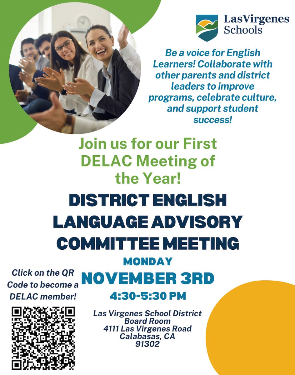 Parents/guardians, please see the information below if you’re interested in joining the District English Language Advisory Committee.  #lvusdrocks #chargeon @instagoura
