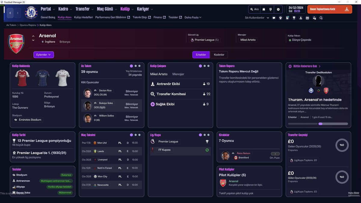 Acilen istediğimiz takımların 'taktik diziliş' sayfası geri getirilmeli!! Ligdeki rakiplerimizin taktiğini göremiyoruz. Kadrodan taktiği çıkarmak zorunda olmamalıyız.!!! <a href="/Fmgunluklerim/">Fm Günlüklerim</a>  <a href="/fmbagimlisi/">Mustafa Anıl Benli</a> <a href="/fmdestekcom/">Football Manager Destek</a> <a href="/FootballManager/">Football Manager</a> <a href="/FMTurkiye/">Football Manager TUR</a>