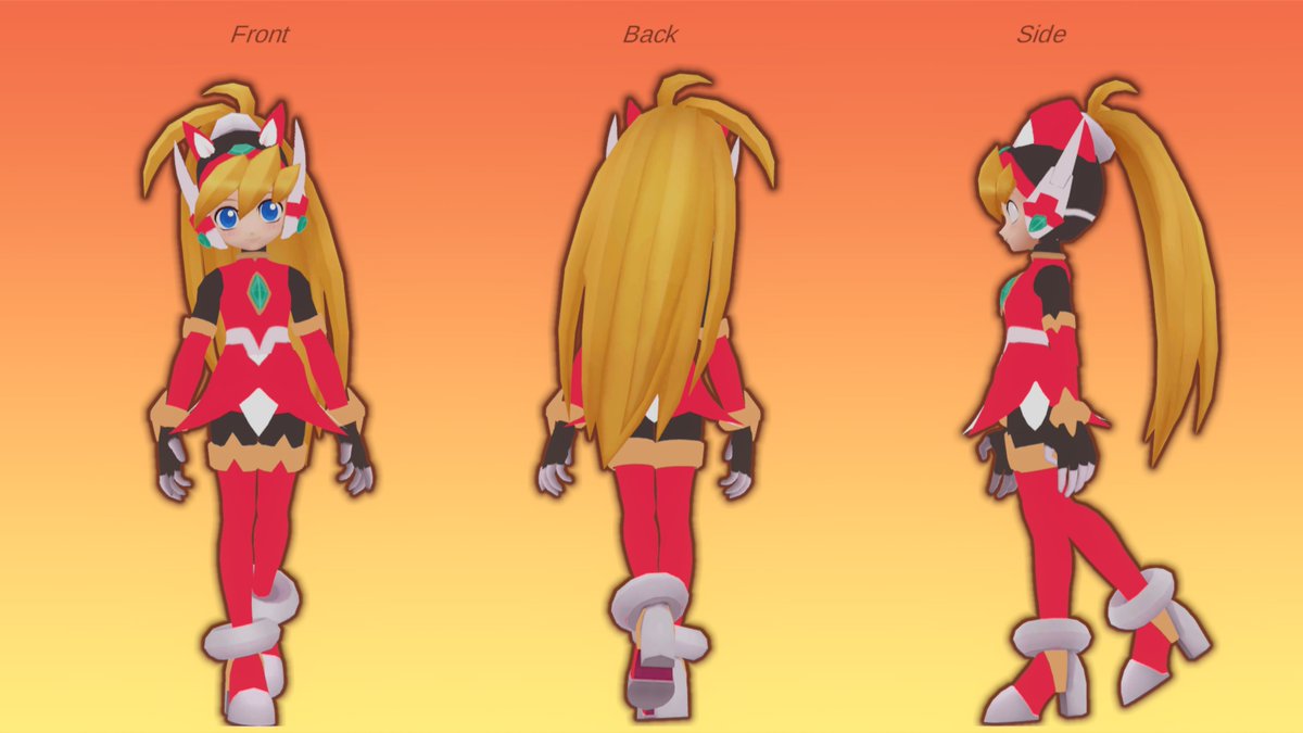 DiscoGlitter16's tweet image. Rockman Ciel 
made this model back in june

Assets belong to Capcom but files were release by Vile3D and Yallow On Deviantart for rockman ciel parts. #MMD #FBX #VRChat #MegaManXDive #MegaMan