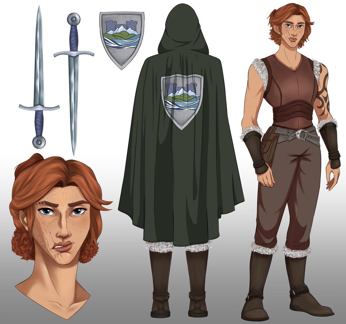 GreatSealStudio's tweet photo. And today, we unveil the character concept art for our short story's protagonist and the creature she believes to be pursuing. 

Illustrated by the wonderful @MegNoelOfficial https://t.co/D9uIJjGBoK
