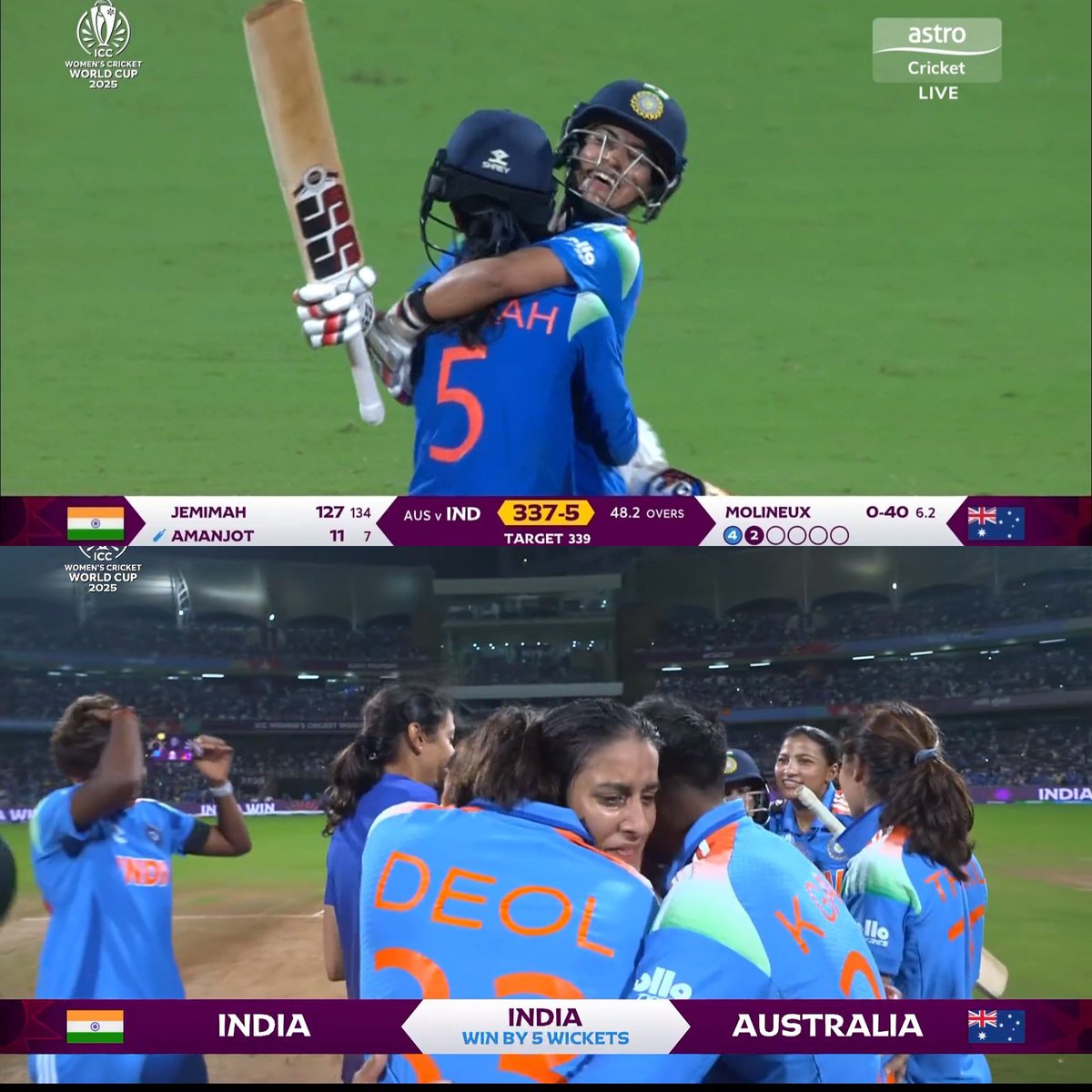 Like for india❤️😭😭😭😭👇#IndWvAusW #CWC2025 #cricket