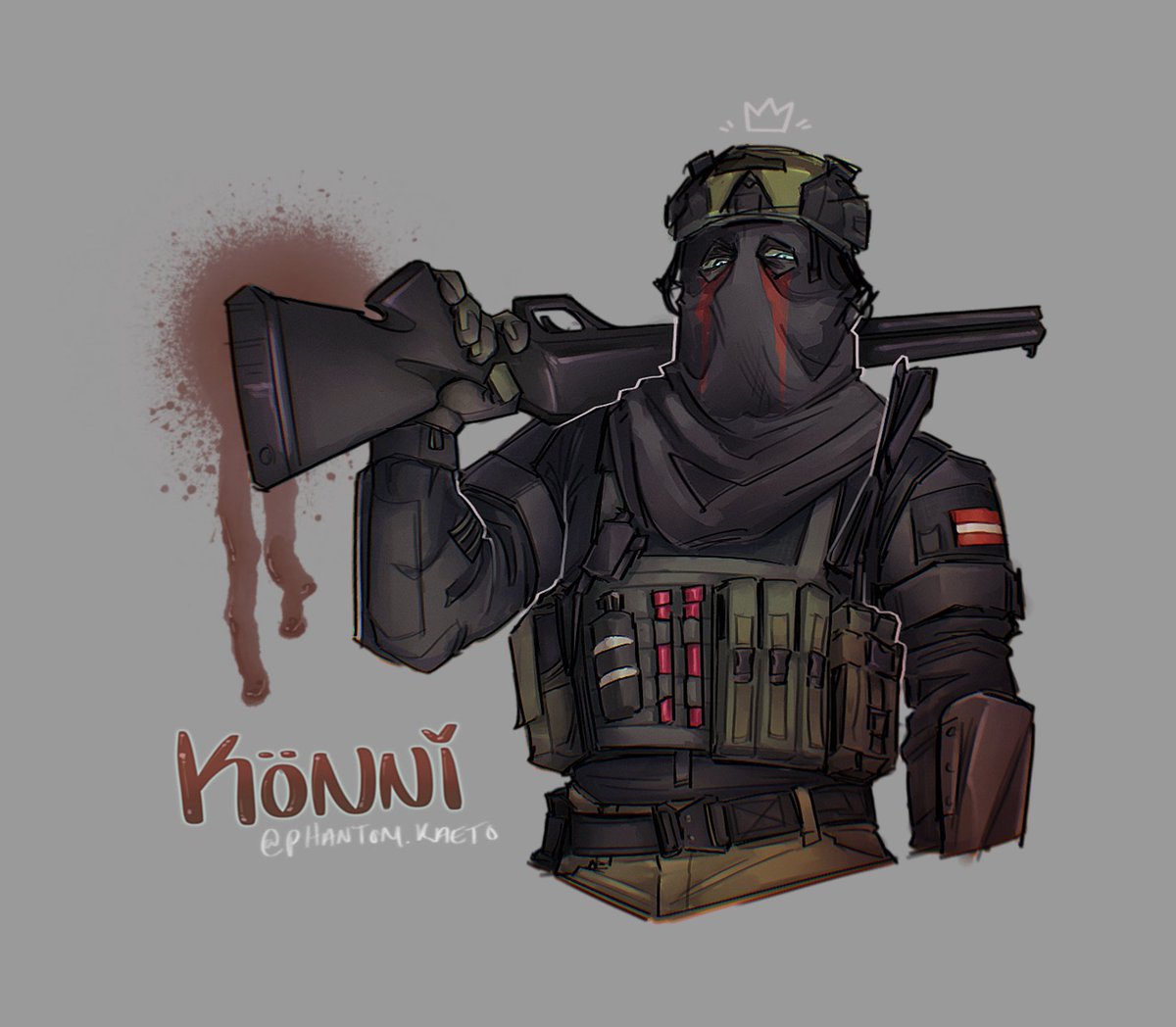 P_Kaeto's tweet photo. A lil #Konig doodle i did awhile ago i kinda wanna turn into a sticker :) #CoD https://t.co/7U0qfq7RWa