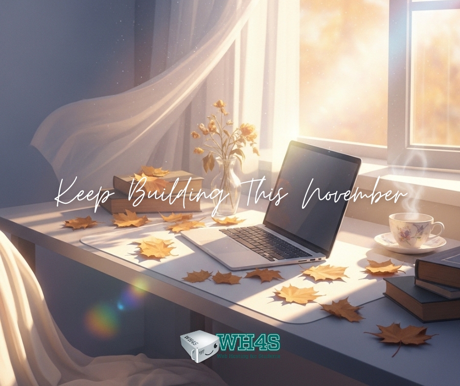 wehoststudents's tweet image. November is a great time to reflect on progress. Whether you’re learning to code or teaching the next generation of creators, every small step counts. Keep building, keep learning. 💻 👉 Keep creating: webhostingforstudents.com