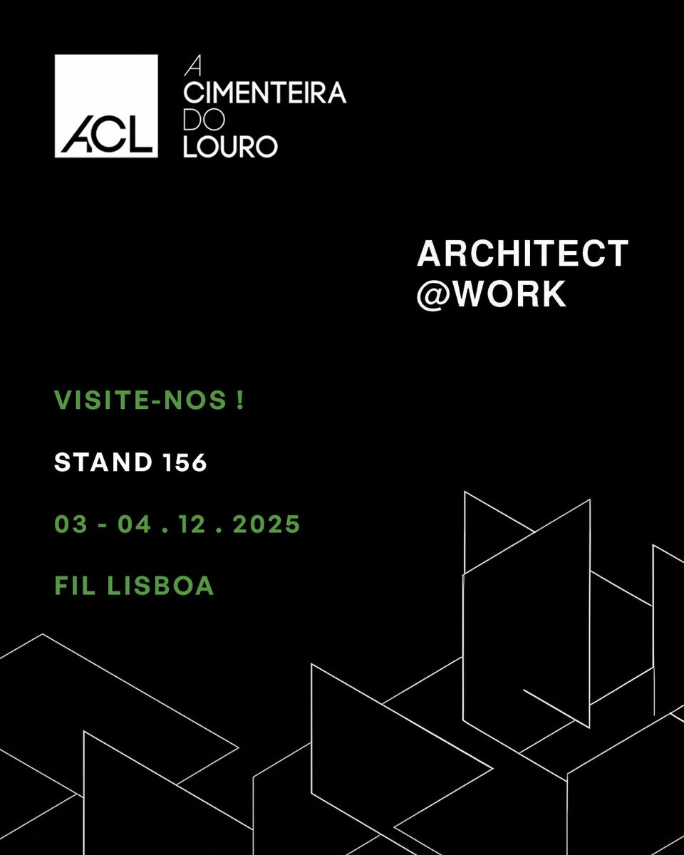 ACL_Louro's tweet photo. ACL na Architect@Work Lisboa 2025
Estamos de volta a um dos maiores eventos dedicados à arquitetura e ao design, prontos para revelar as mais recentes inovações. 
📍 Stand 156 
📅 03 – 04 de dezembro de 2025 
🏛️ FIL Lisboa https://t.co/Y1xOHEuZzC