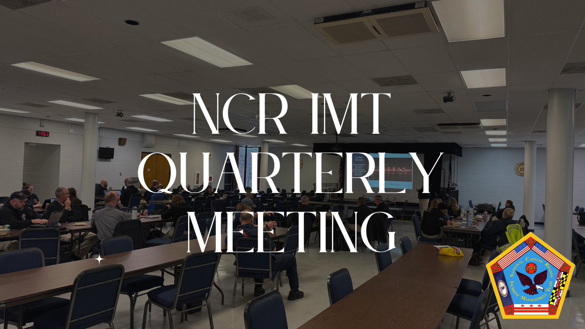 The NCR IMT held its quarterly meeting today, featuring program updates, a review of the team’s role in the DCA plane crash response, and trainings from the Logistics and Safety Committees. #NCRIMT #IncidentManagement #Teamwork
