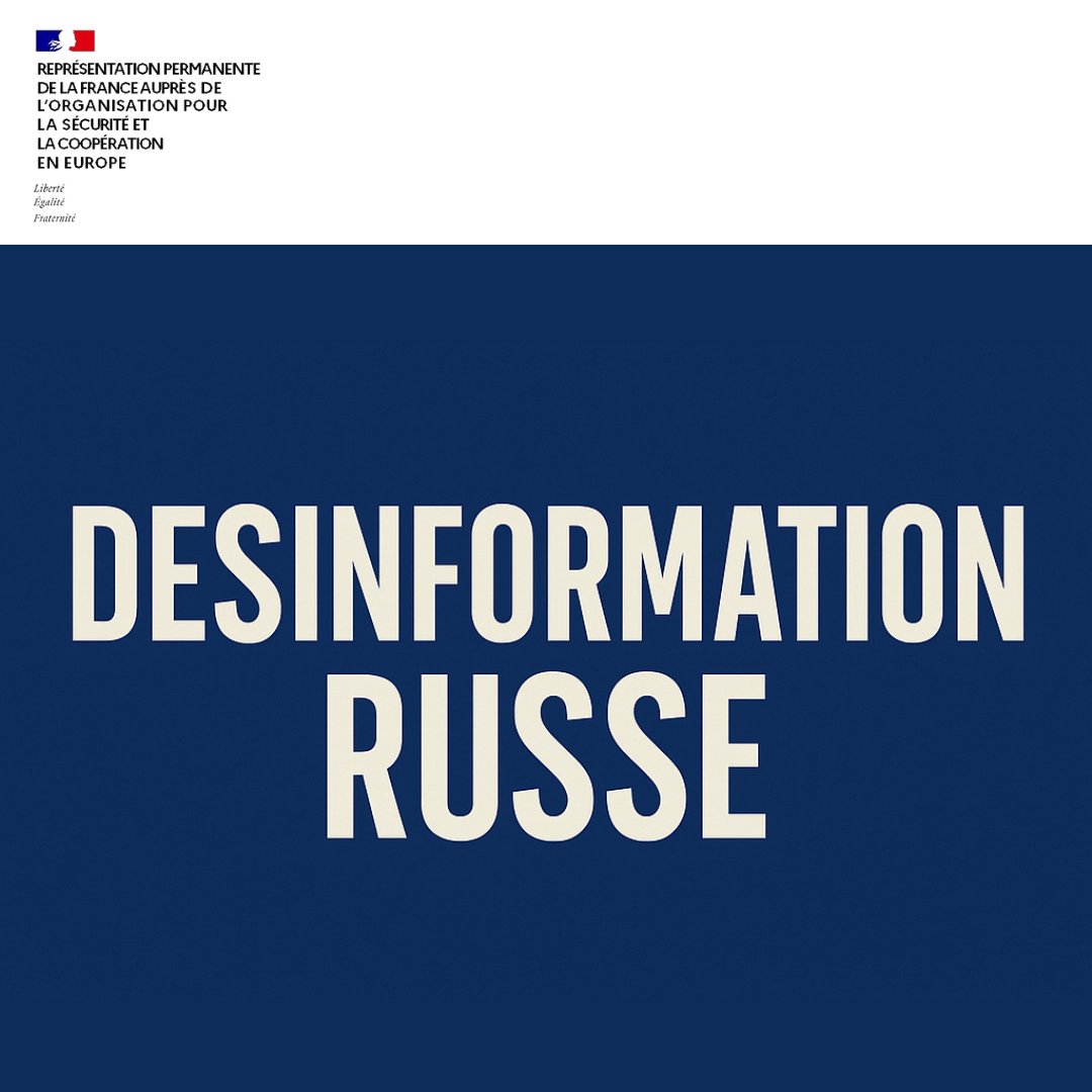 Lors des  dernières réunions du Forum de coopération en matière de sécurité et du  Conseil permanent de l'OSCE, la Russie a diffusé de la désinformation  concernant le soutien de la France à l'Ukraine et son rôle dans la  sécurité européenne, affirmant notamment que « des forces