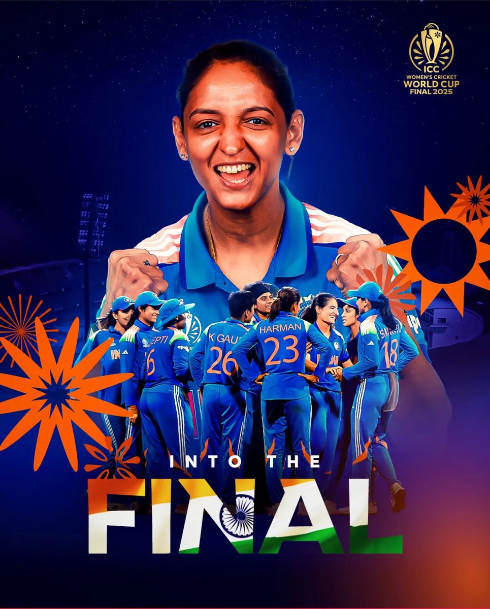 CHIRUSANDEEP1's tweet photo. IN TO THE FINAL 🇮🇳💪
#WomenInBlue 🎉🔥
#WomensWorldCup2025 https://t.co/lCpTyUM12v
