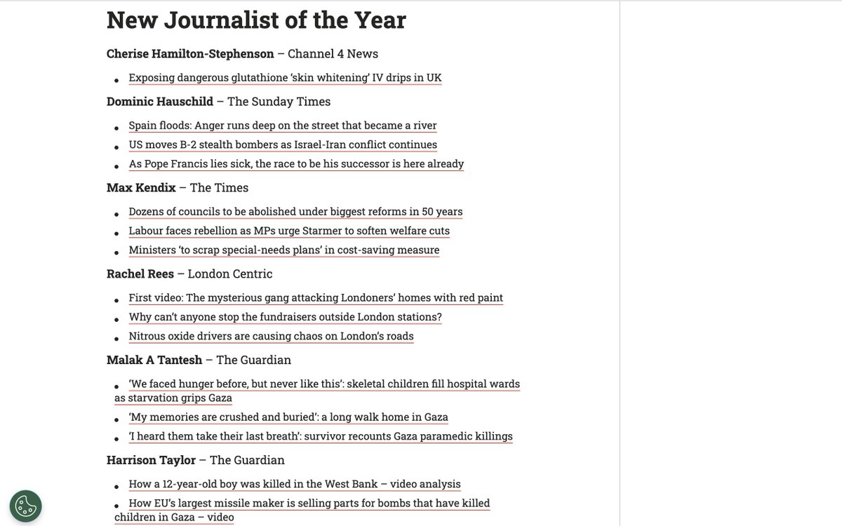 Thrilled to be nominated for the <a href="/pressgazette/">Press Gazette</a> British Journalism Awards in the New Journalist of the Year category, for our investigation into unregulated “skin whitening IV drips”, a dangerous new beauty trend spreading on social media.

Link below if you want to give it a