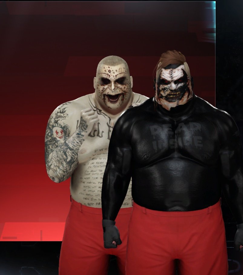 Now available on CC (Current Gen) #WWE2K25

Haxaw &amp; Staunch
tags: CB666