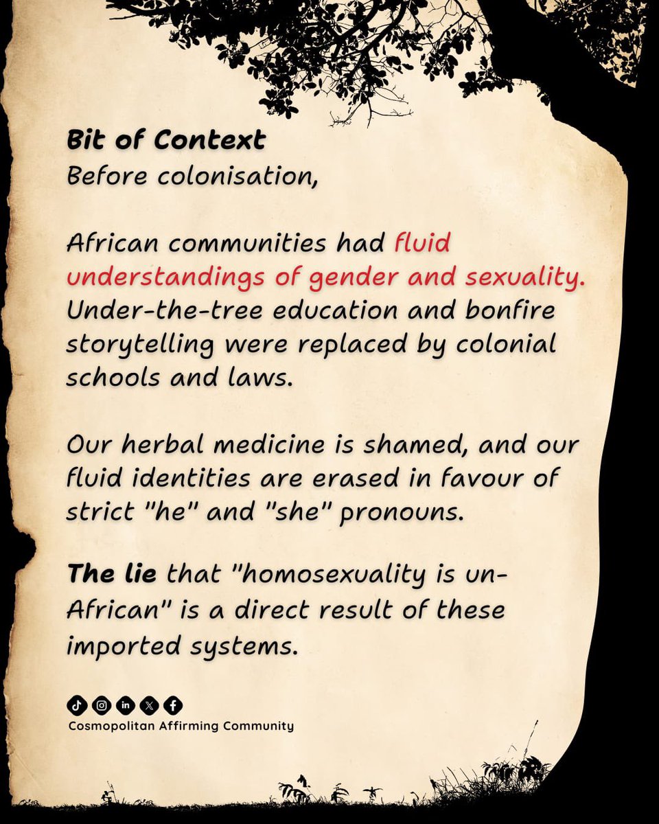 This #ThursdaysInBlack, we stand against all forms of violence physical, emotional, and systemic. 

Colonial systems imposed rigid gender roles, fueling violence against queerness. 

Let’s reclaim our indigenous knowledge and fight for a world free of hate.#EndViolence #LGBTQIA
