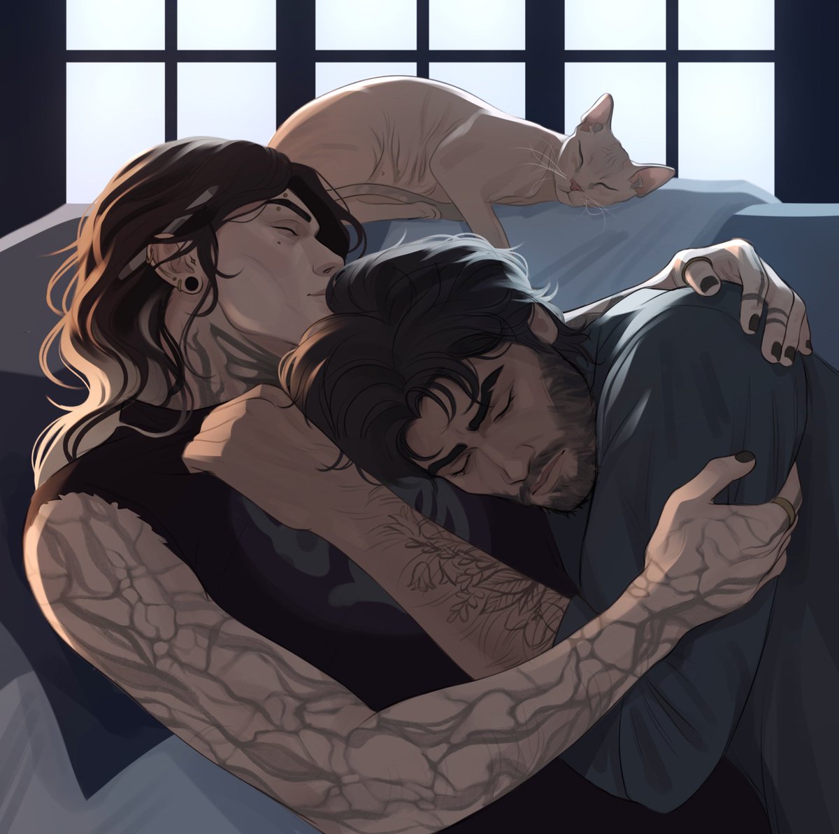 arctvros's tweet image. “That’s it, petal. Go back to sleep. I’m here. I’ll watch over you.”

The most bittersweet and tender scene from Black Iris by @TheTrickyOwl 🥀