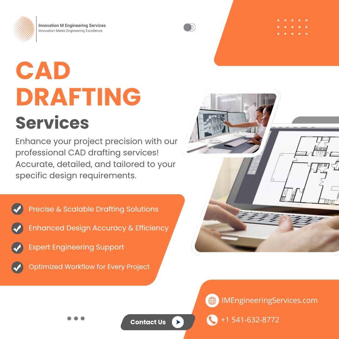 innovationms1's tweet image. Achieve flawless designs and improved project efficiency with our expert CAD drafting services.
#CADDrafting #EngineeringDesign #DraftingServices #3DModeling #Innovationteam
Address: Suite # 103 181 N Grant St Canby, OR 97013 United States
Phone No: +1 541-632-8772