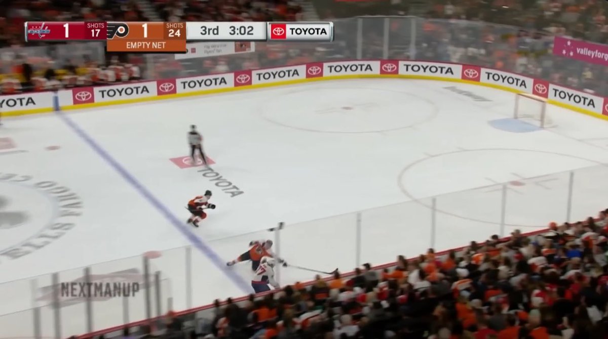 Redwings missing the playoffs off a tiebreaker because the flyers pulled their goalie to try and win in regulation (for no reason because they were already eliminated at that point) and then the caps proceeded to immediately score and win the game eliminating the wings.