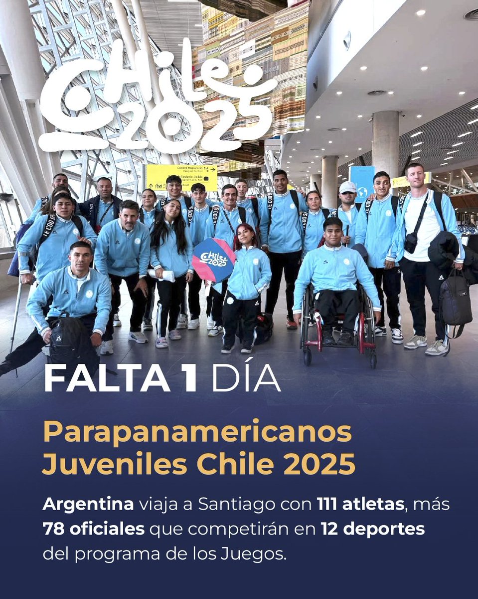 #Chile2025 Argentina comienza su ilusión en los Juegos Parapanamericanos Junior 🇦🇷♥️

argentina.gob.ar/noticias/argen…