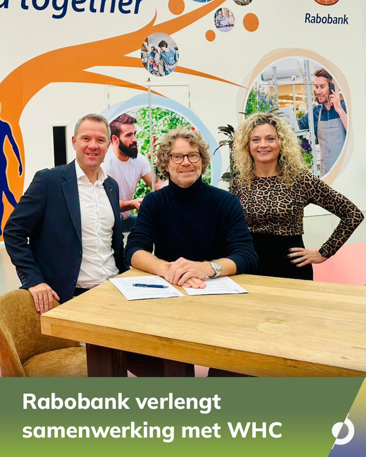 Rabobank heeft onlangs haar partnerschap met World Horti Center voor drie jaar verlengd. 🎉 
We danken Rabobank voor het vertrouwen en kijken uit naar de komende jaren. Together we grow the future!