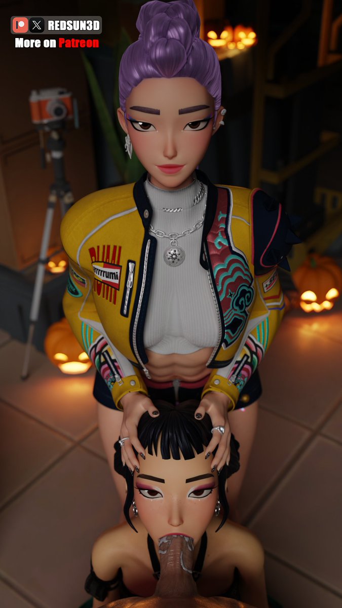 REDSUN3D's tweet photo. K-Pop Rumi+Zoey ❤️‍🔥
Model by: @x_RedEyes 

Happy Halloween 😈
Alternative version and more content on my🅿️atreon page! If you liked it, don't forget 💓 and🔁

#Fortnite #Rule34 #NSFW #Blender #Rumi #Zoey #Halloween #FortniteR34 #HalloweenNSFW #art https://t.co/WxzZBb8r86