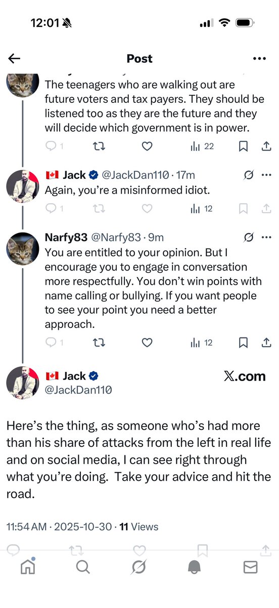 Narfy83's tweet photo. Here is the perfect example of what’s wrong in the world today. Name calling and bullying is not how you gain support in your point of view. Left or right I don’t care you can’t change opinions this way. Guess my opinion will stay the same! https://t.co/m6HCN7JCV6